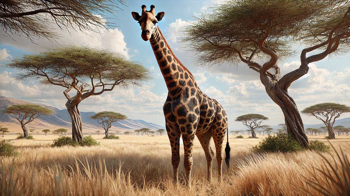 girafe long cou