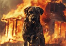 chien sauve famille incendie