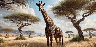 girafe long cou